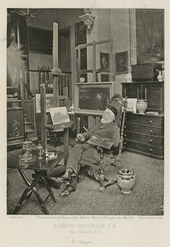 Richard Redgrave in his Hyde Park Gate Studio by English Photographer