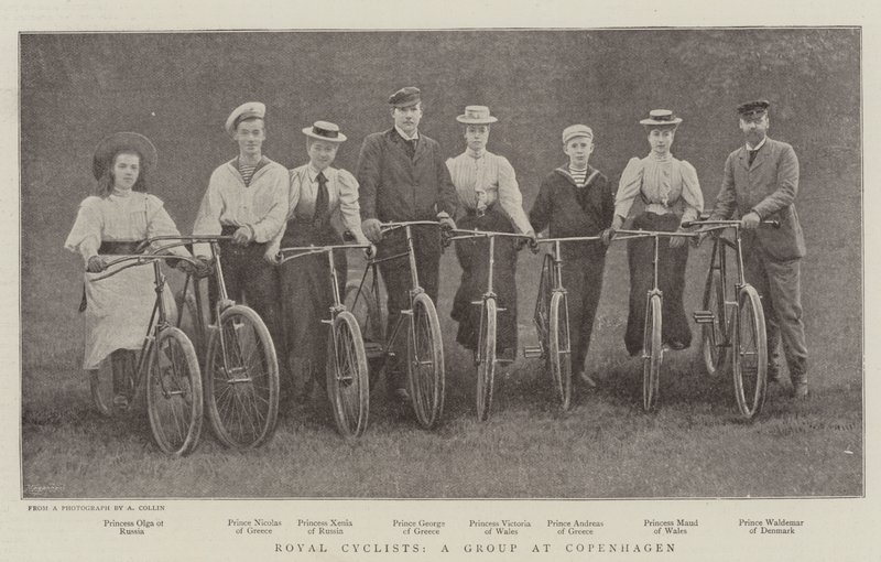 Royal Cyclists, a Group at Copenhagen by English Photographer
