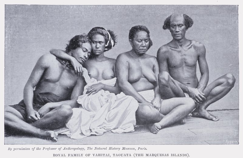Royal Family of Vahitai, Taouata, the Marquesas Islands by English Photographer