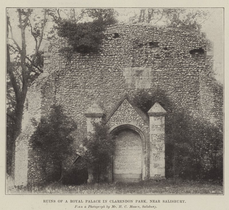 Ruins of a Royal Palace in Clarendon Park, near Salisbury by English Photographer
