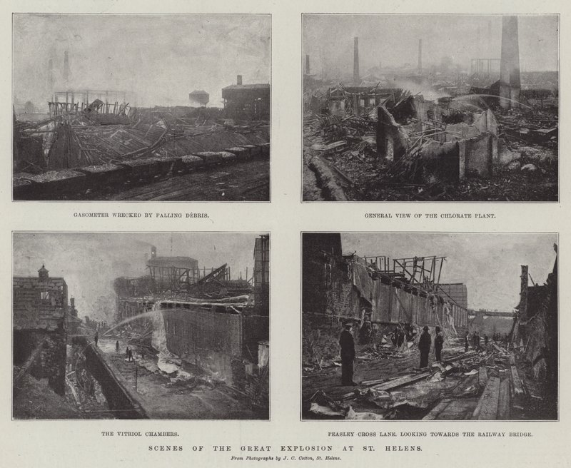 Scenes of the Great Explosion at St Helens by English Photographer