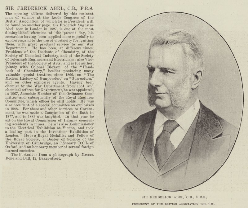 Sir Frederick Abel, CB, FRS, President of the British Association for 1890 by English Photographer