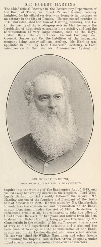 Sir Robert Harding, Chief Official Receiver in Bankruptcy by English Photographer