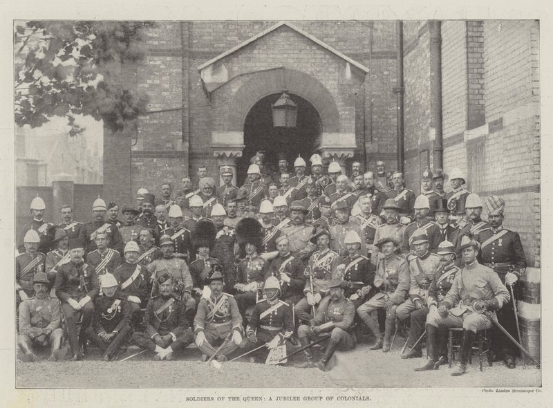 Soldiers of the Queen, a Jubilee Group of Colonials by English Photographer
