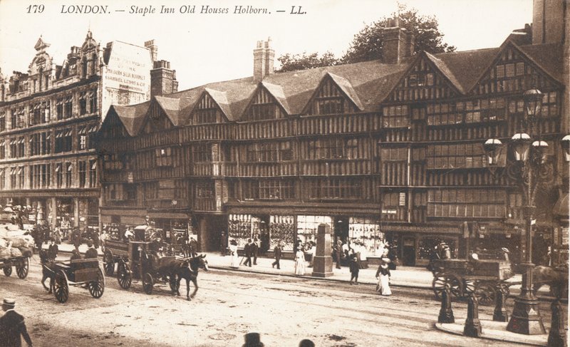Staple Inn Old Houses in Holborn by English Photographer