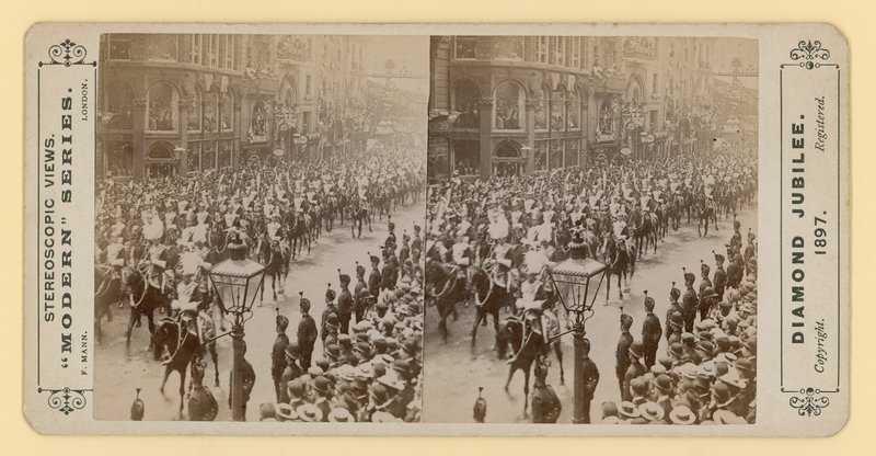 Stereoscopic print of Queen Victoria