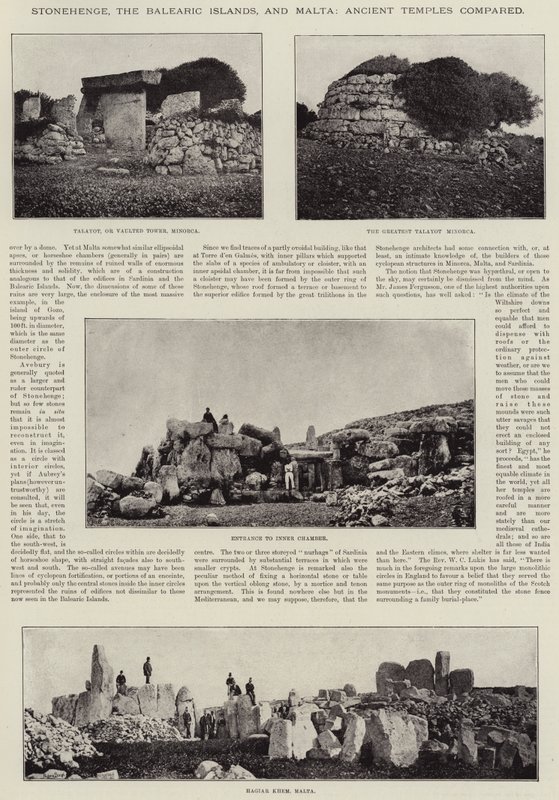 Stonehenge, the Balearic Islands, and Malta, Ancient Temples Compared by English Photographer