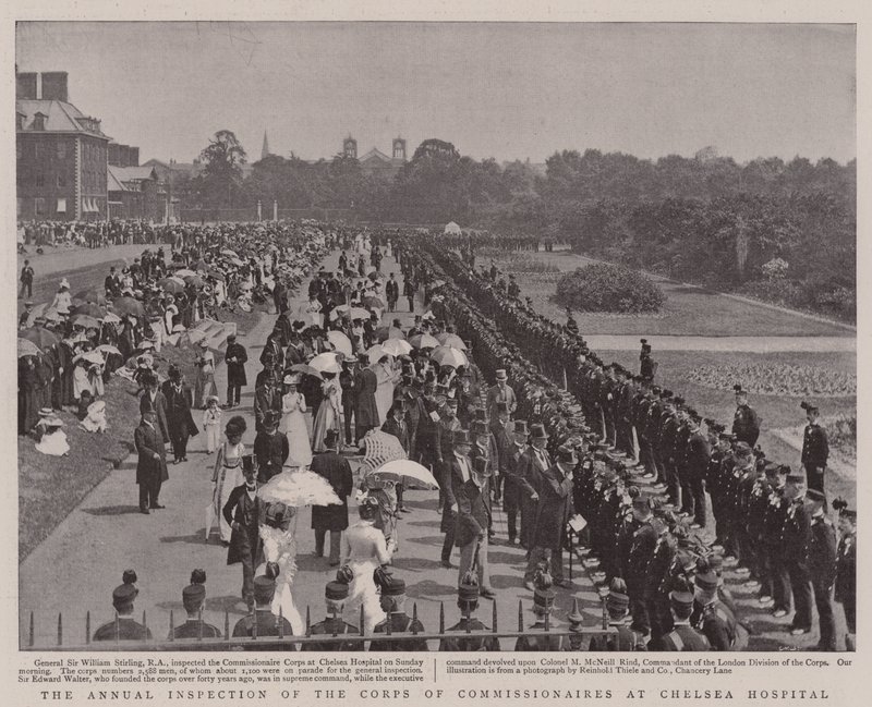 The Annual Inspection of the Corps of Commissionaires at Chelsea Hospital by English Photographer