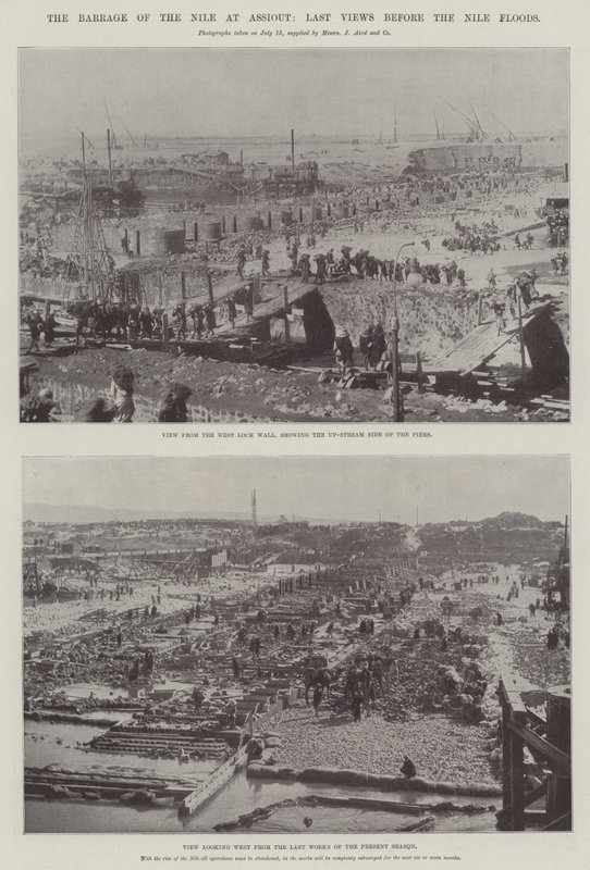 The Barrage of the Nile at Assiout, Last Views Before the Nile Floods by English Photographer