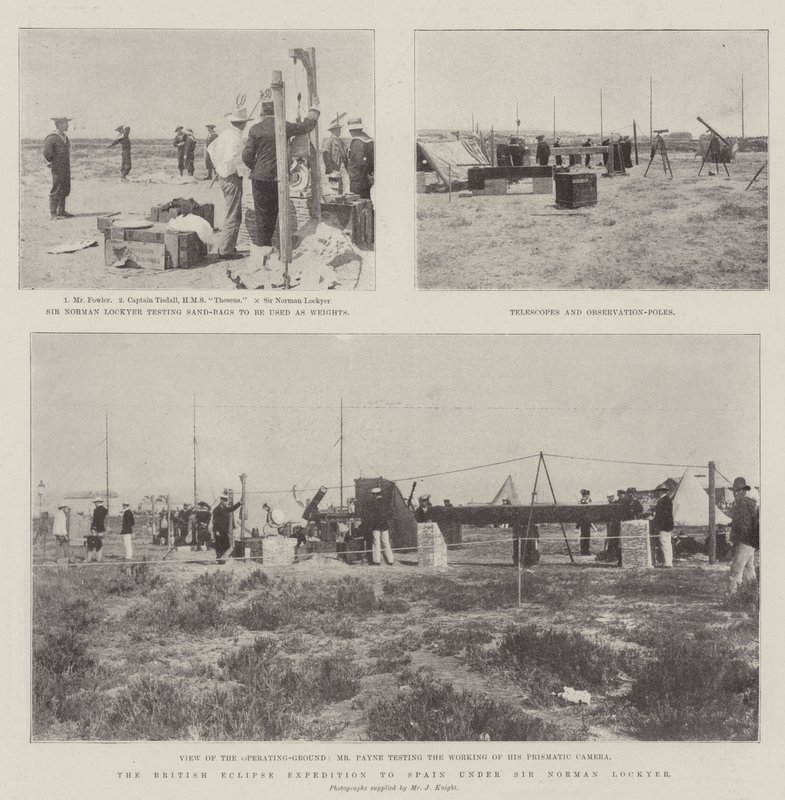 The British Eclipse Expedition to Spain under Sir Norman Lockyer by English Photographer