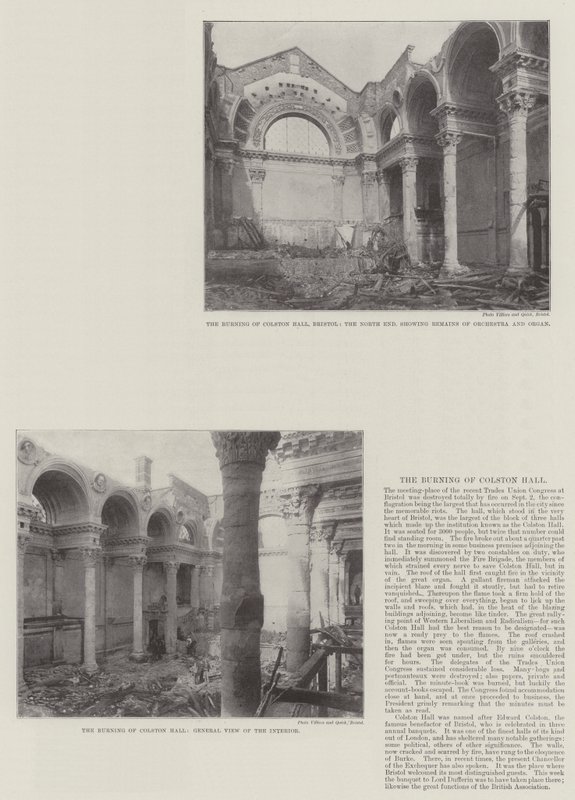 The Burning of Colston Hall by English Photographer