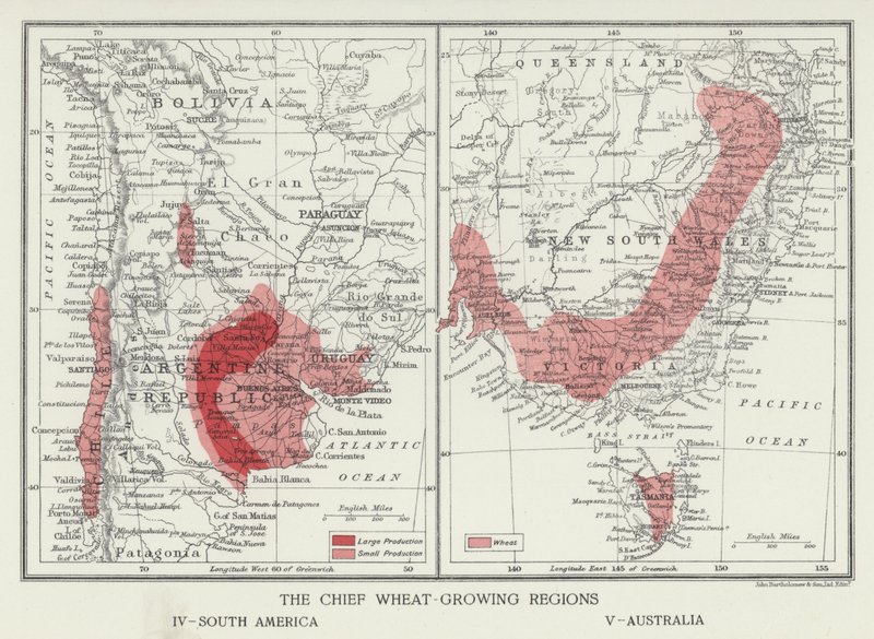 The Chief Wheat-Growing Regions, South America, Australia by English Photographer