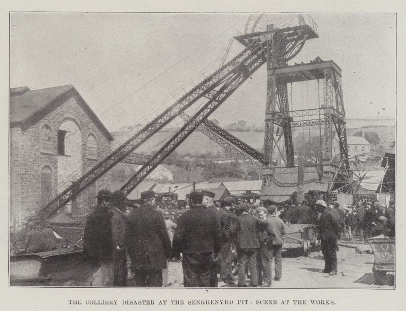 The Colliery Disaster at the Senghenydd Pit, Scene at the Works by English Photographer