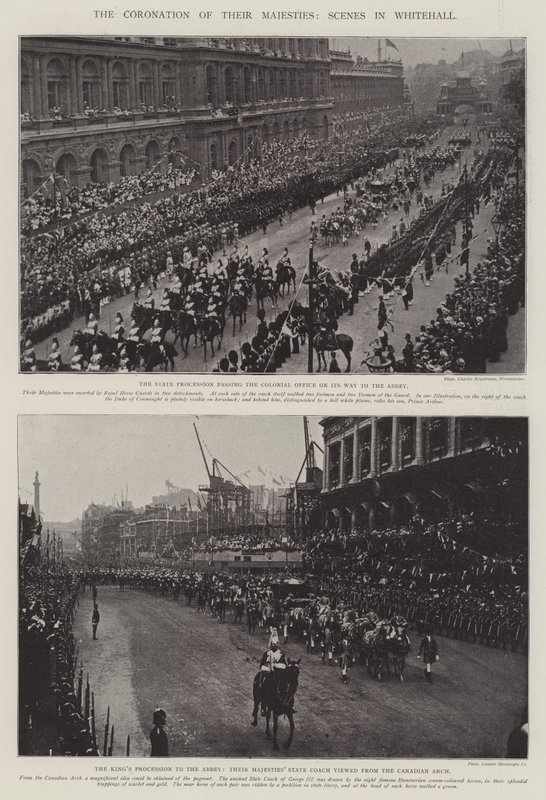 The Coronation of Their Majesties, Scenes in Whitehall by English Photographer