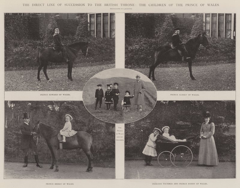 The Direct Line of Succession to the British Throne, the Children of the Prince of Wales by English Photographer