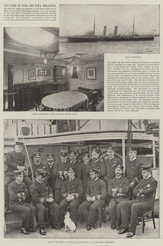 The Duke of York and HMS Melampus by English Photographer