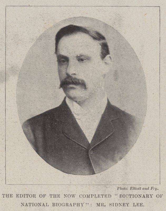 The Editor of the Now Completed Dictionary of National Biography, Mr Sidney Lee by English Photographer