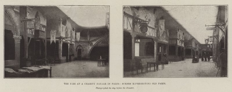 The Fire at a Charity Bazaar in Paris, Scenes Representing Old Paris by English Photographer