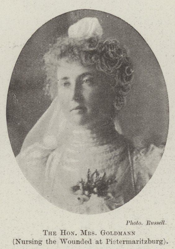 The Honourable Mrs Goldmann, nursing the Wounded at Pietermaritzburg by English Photographer