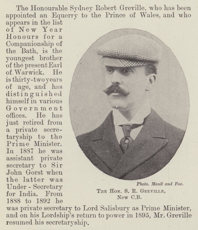 The Honourable S. R. Greville, New CB by English Photographer