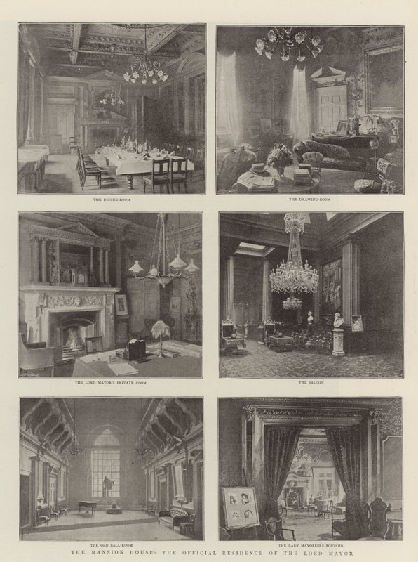 The Mansion House, the Official Residence of the Lord Mayor by English Photographer