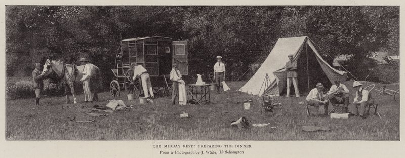 The Midday Rest, Preparing the Dinner by English Photographer