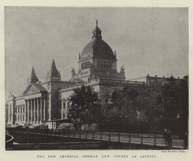 The New Imperial German Law Courts at Leipsic by English Photographer