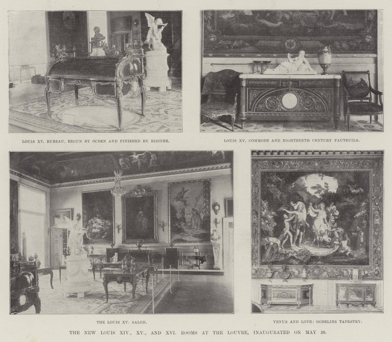 The New Louis XIV, XV and XVI Rooms at the Louvre, inaugurated on 20 May by English Photographer