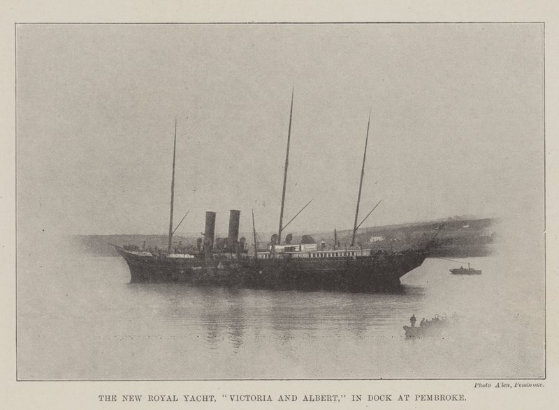 The New Royal Yacht, Victoria and Albert, in Dock at Pembroke by English Photographer