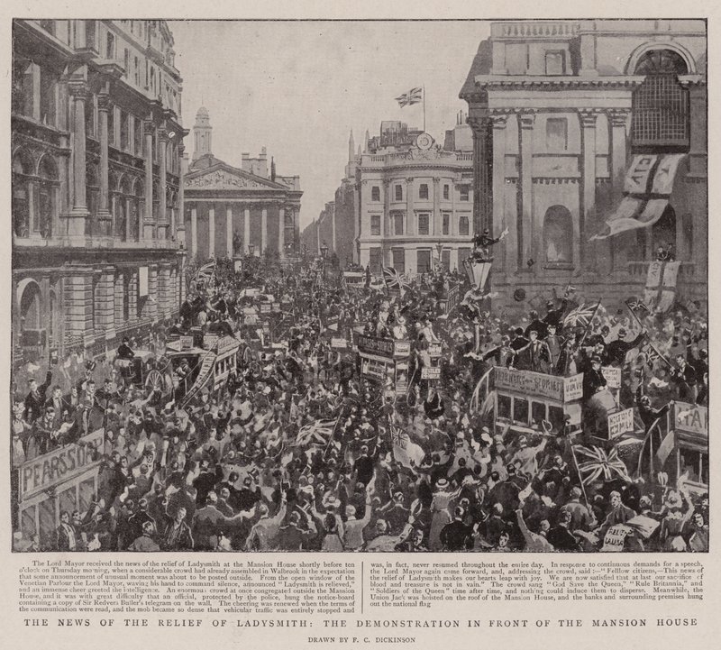 The News of the Relief of Ladysmith, the Demonstration in Front of the Mansion House by English Photographer