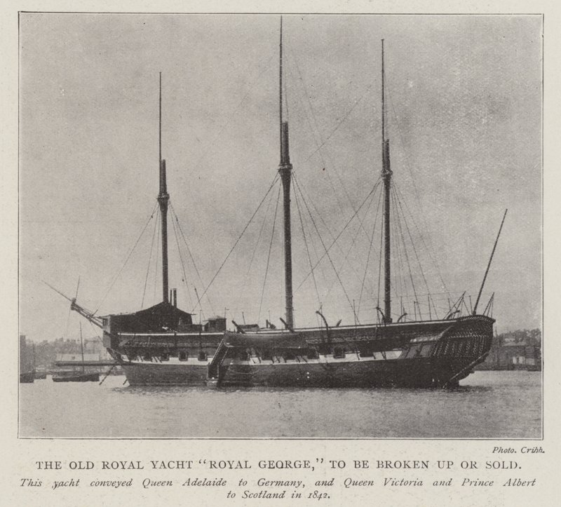 The Old Royal Yacht Royal George, to be Broken Up or Sold by English Photographer