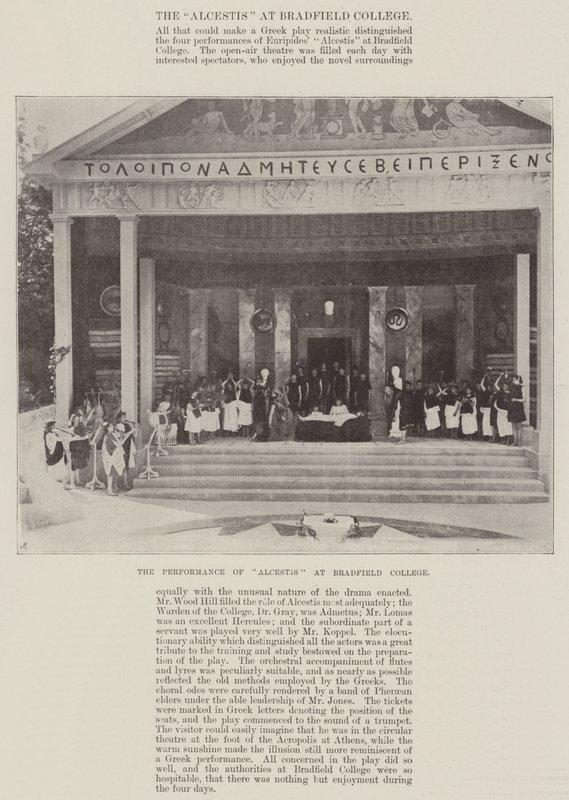 The Performance of Alcestis at Bradfield College by English Photographer