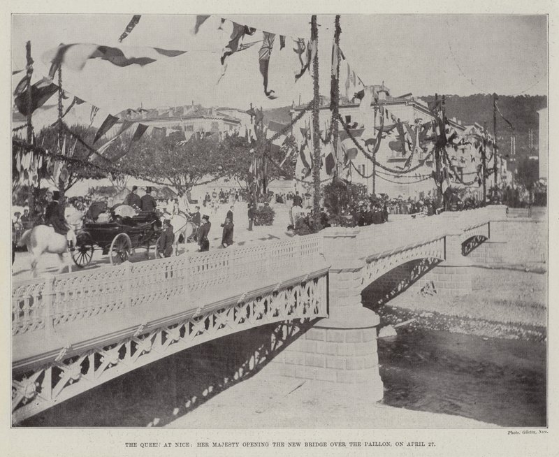 The Queen at Nice, Her Majesty opening the New Bridge over the Paillon, on 27 April by English Photographer