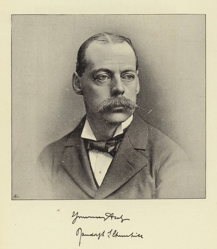 Lord Randolph Churchill, late Chancellor of the Exchequer and ex-Leader of the House of Commons by English Photographer