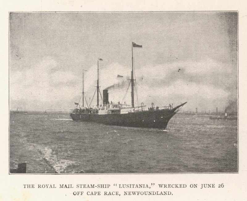 The Royal Mail Steam-Ship Lusitania, Wrecked on 26 June off Cape Race, Newfoundland by English Photographer