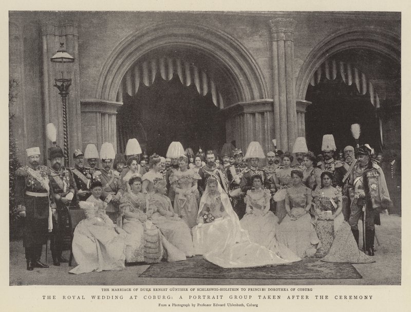 The Royal Wedding at Coburg, a Portrait Group taken after the Ceremony by English Photographer