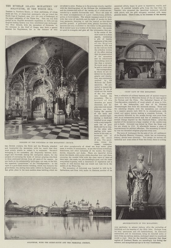 The Russian Island Monastery of Solovetsk, in the White Sea by English Photographer