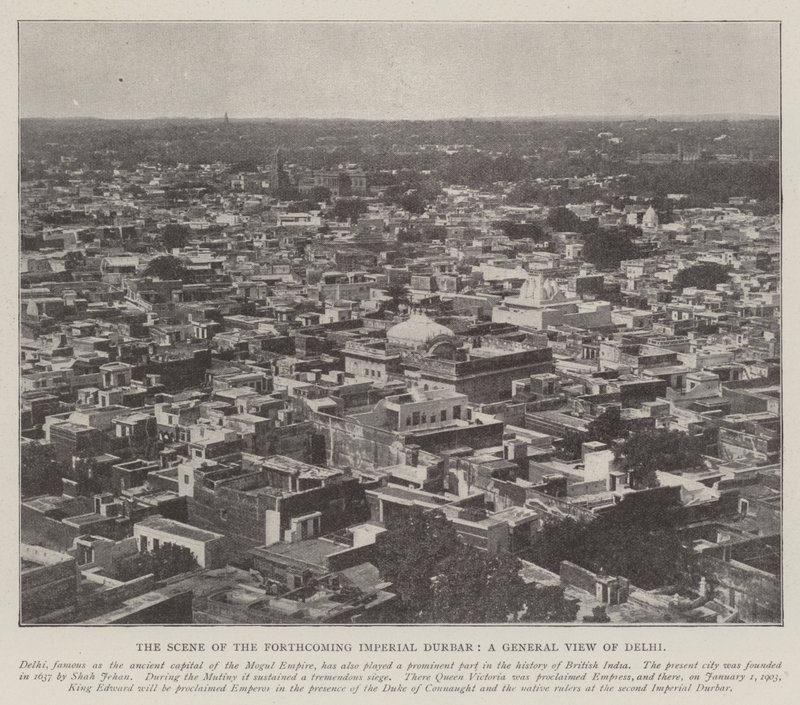 The Scene of the Forthcoming Imperial Durbar, a General View of Delhi by English Photographer