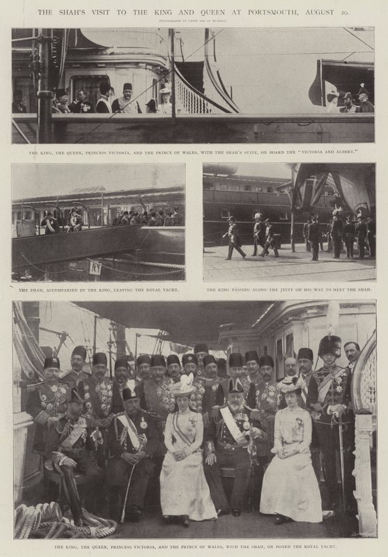 The Shahs Visit to the King and Queen at Portsmouth, 20 August by English Photographer