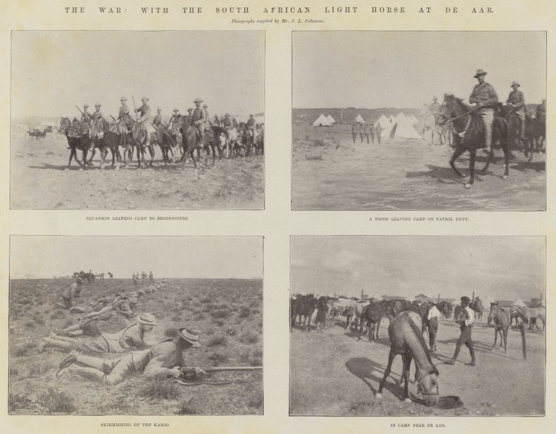 The War, with the South African Light Horse at De Aar by English Photographer