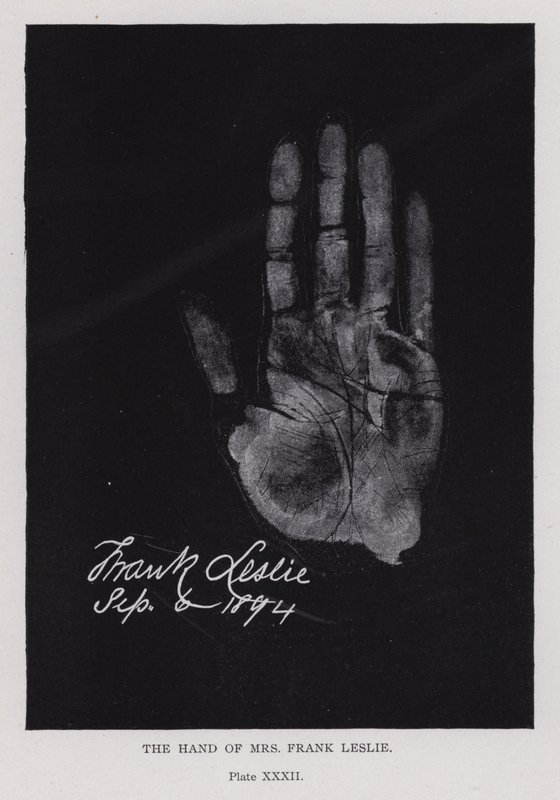 The hand of Mrs Frank Leslie by English Photographer