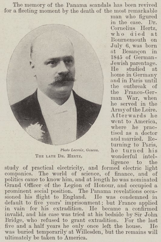 The late Dr Hertz by English Photographer