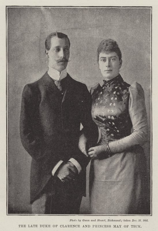 The Late Duke of Clarence and Princess May of Teck by English Photographer