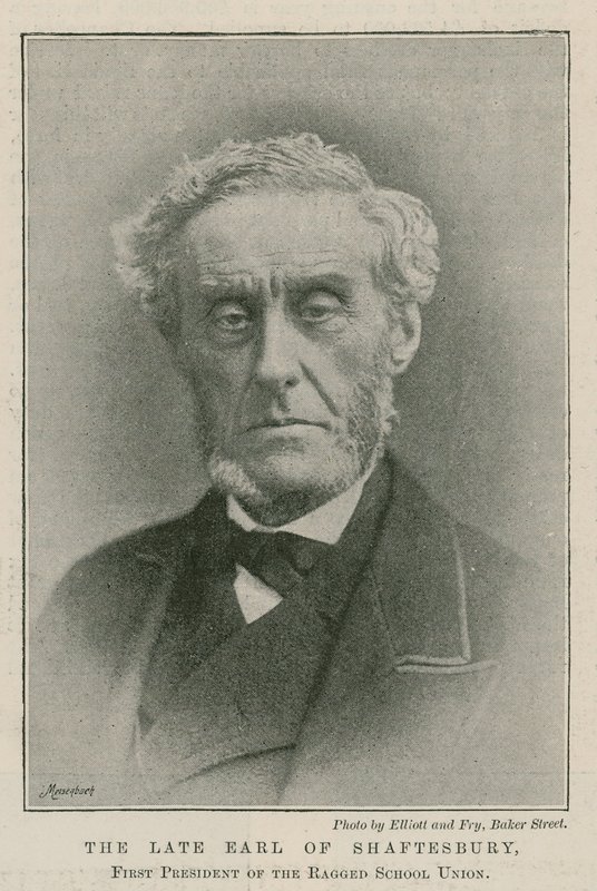 The late Earl of Shaftesbury, first President of the Ragged School Union by English Photographer