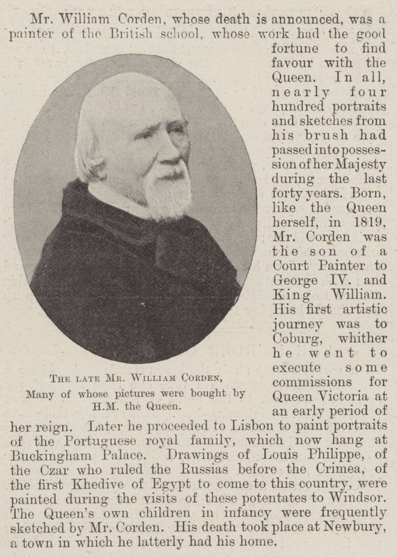 The late Mr William Corden, many of whose pictures were bought by HM the Queen by English Photographer