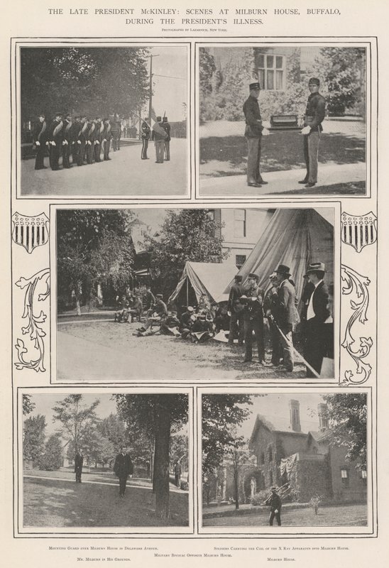 The late President McKinley, Scenes at Milburn House, Buffalo, during the President