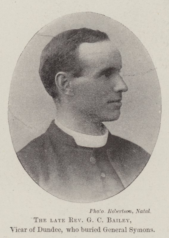 The late Reverend G C Bailey, Vicar of Dundee, who buried General Symons by English Photographer