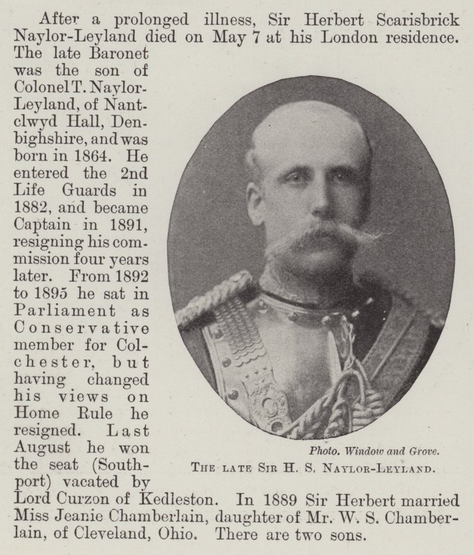 The late Sir H S Naylor-Leyland by English Photographer