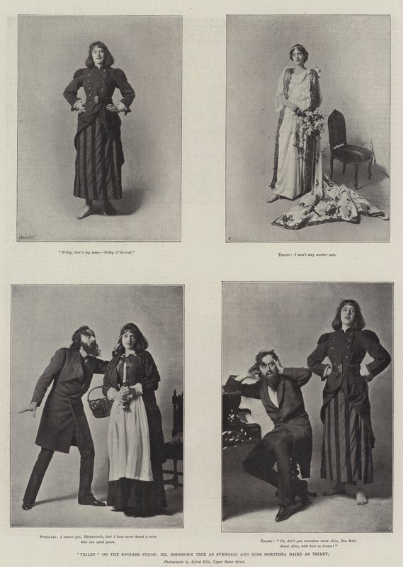 Trilby on the English Stage, Mr Beerbohm Tree as Svengali and Miss Dorothea Baird as Trilby by English Photographer