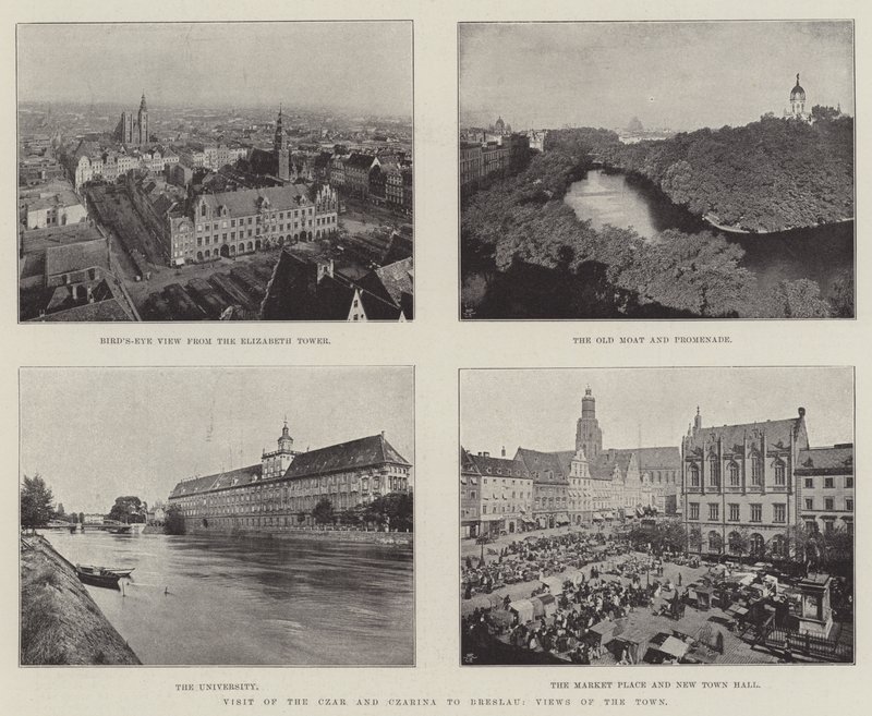Visit of the Czar and Czarina to Breslau, Views of the Town by English Photographer